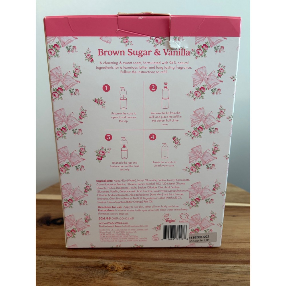 Wild Loveshackfancy X Target Brown Sugar & Vanilla Refillable Body Wash NEW - Picture 3 of 3